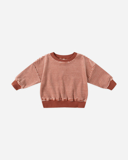 Quincy Mae Relaxed Velour Sweatshirt 