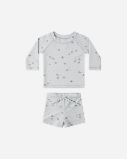 Fish Finn Rashguard + Shorts Set