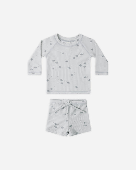 Fish Finn Rashguard + Shorts Set