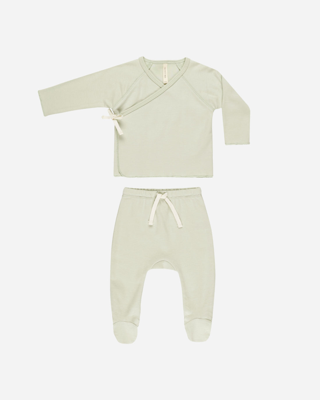 Wrap Top + Footed Bottoms Set
