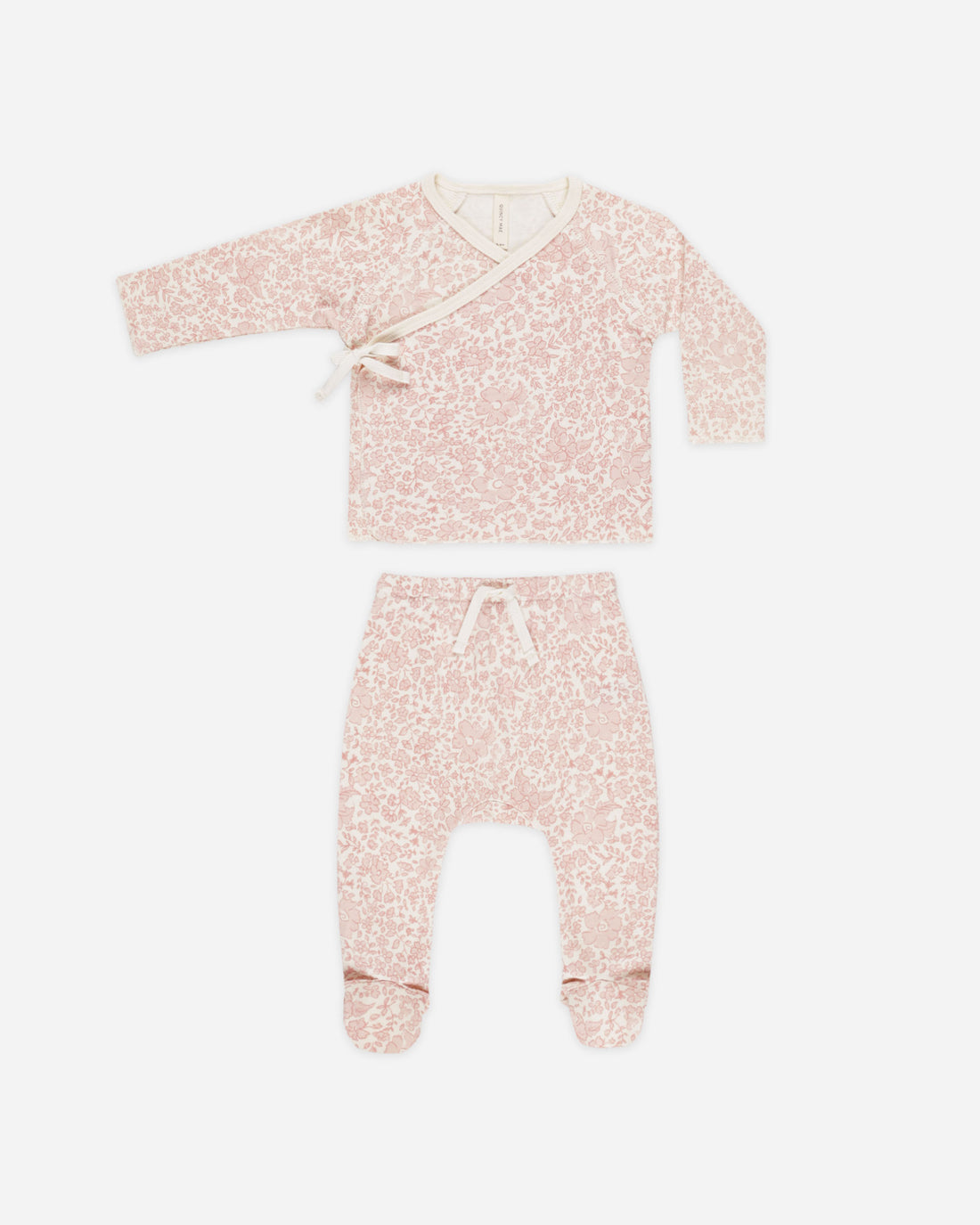 Wrap Top + Footed Bottoms Set