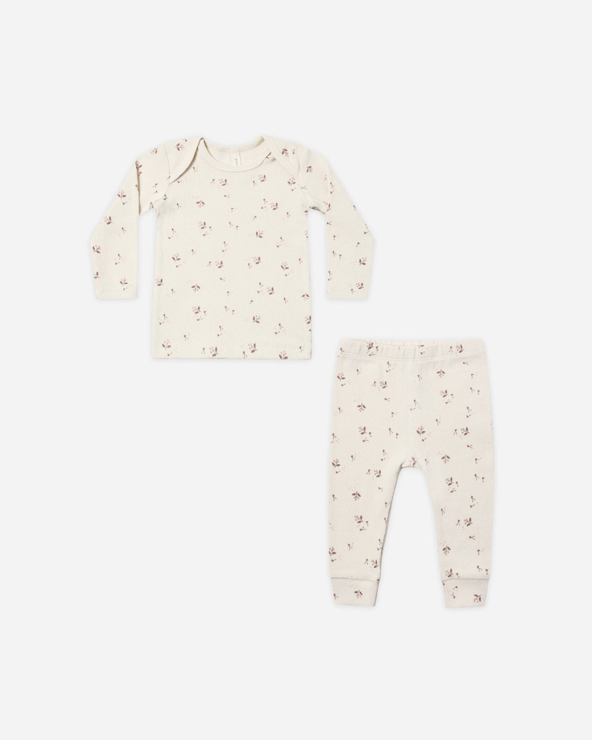 Floral Ribbed Tee + Legging Set