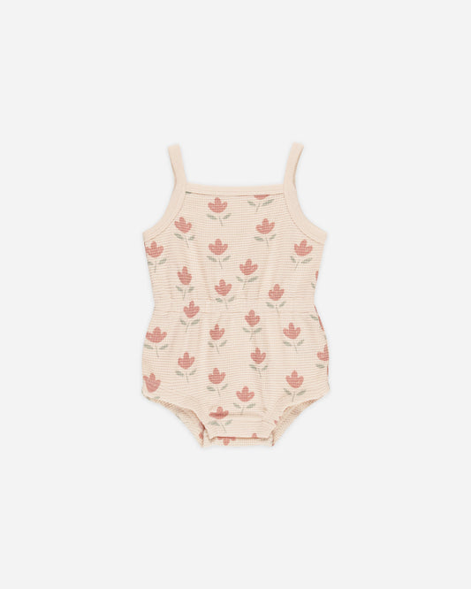 Waffle Cinch Romper