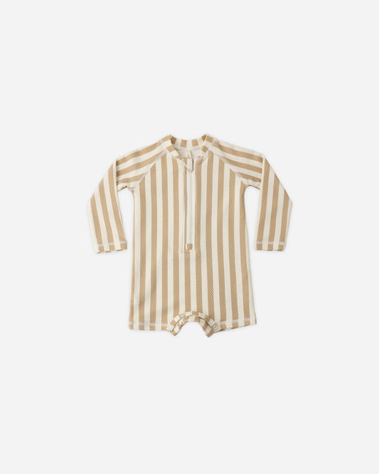 Striped Long Sleeve One Piece Rashguard