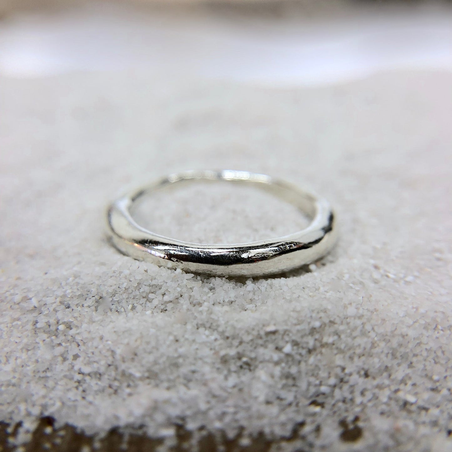 tidal ring by amanda hunt / A simple organic stacking ring inspired by the rising & falling, ebbing & flowing of the ocean tides. Available in sterling silver in a variety of sizes. A beautiful every day piece.