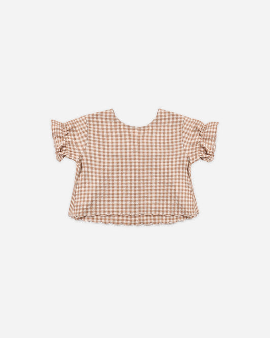 Fawn Gingham Francie Blouse