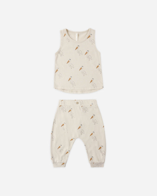 Pelican Tank + Slouch Pant Set