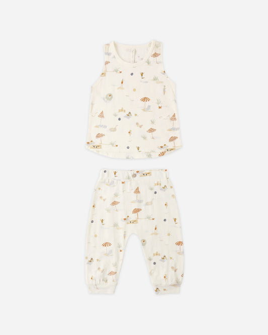 Beach Day Tank + Slouch Pant Set