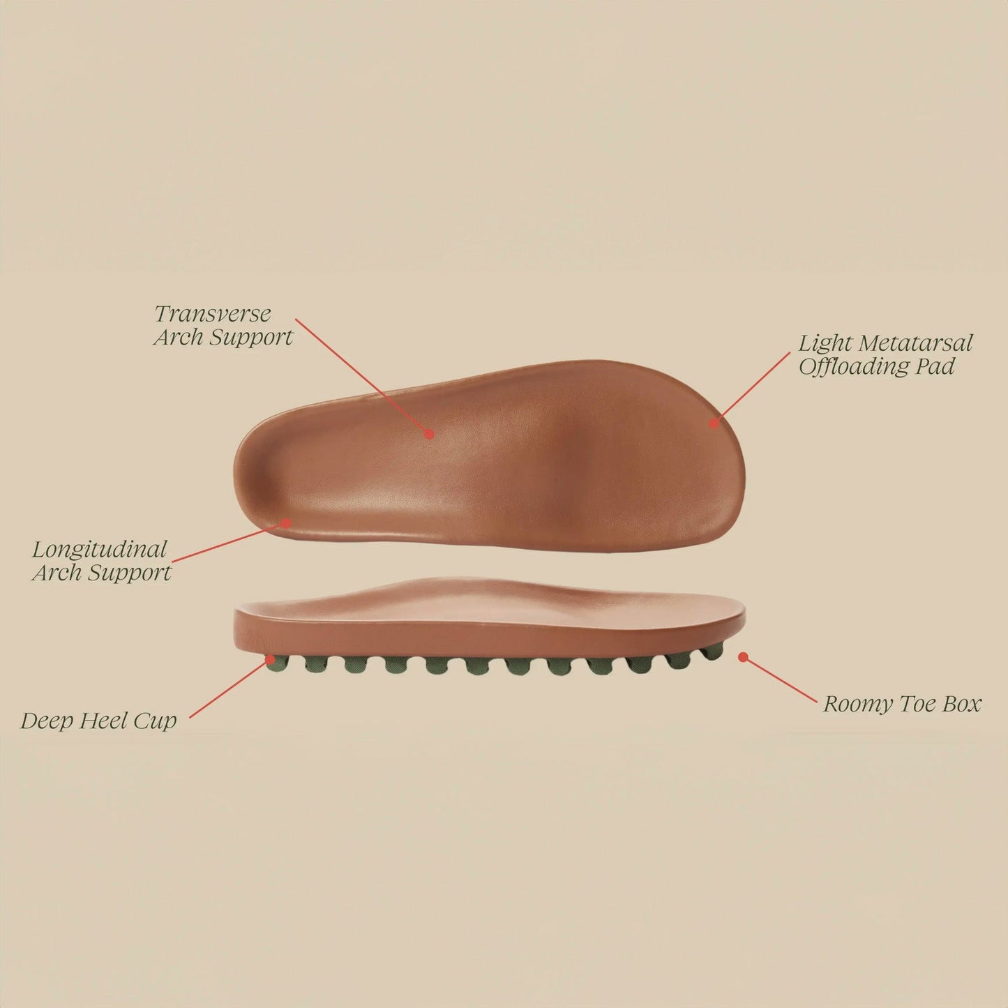 The Softie Slide in Tobacco Brown