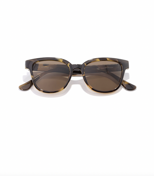 Eco-friendly polarized sunglasses made from recycled plastic. The Miho features a classic shape with curved lines. Unisex sunglasses by Sunski, rocked by guys and gals worldwide.
