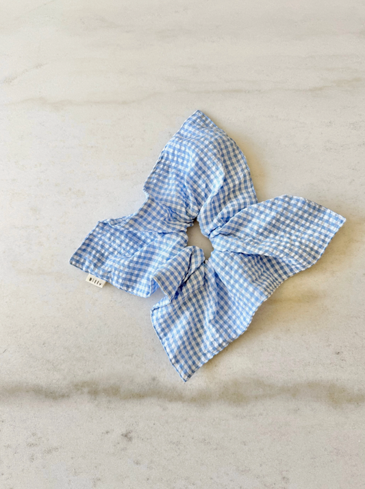 Gingham Petal Scrunchie
