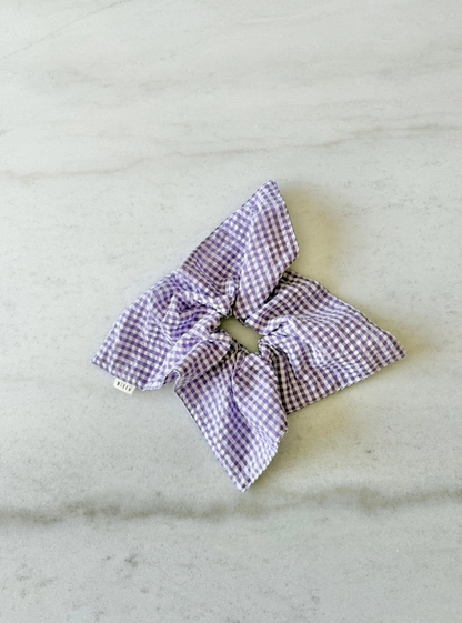 Gingham Petal Scrunchie
