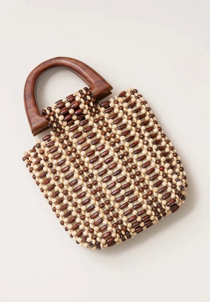 Cocoa Beaded Bag