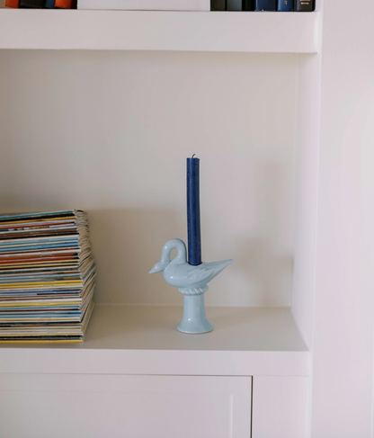 Nordic Swan Ceramic Candlestick