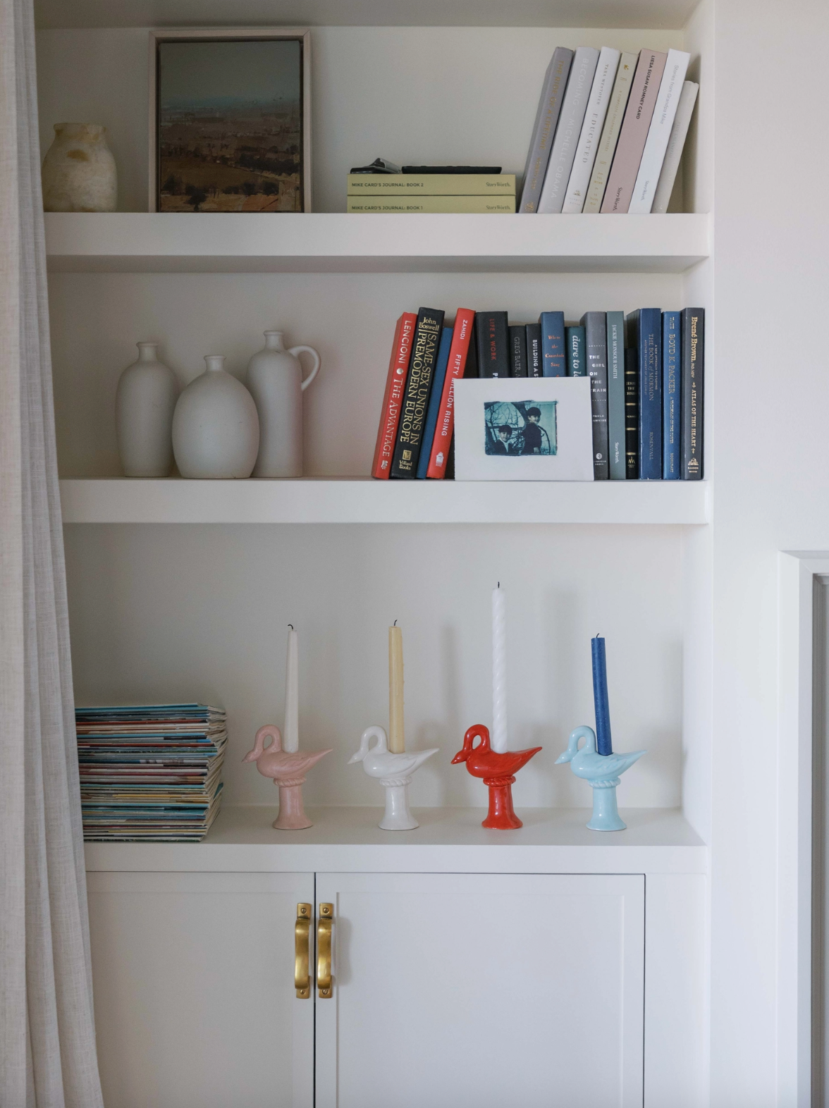 Nordic Swan Ceramic Candlestick