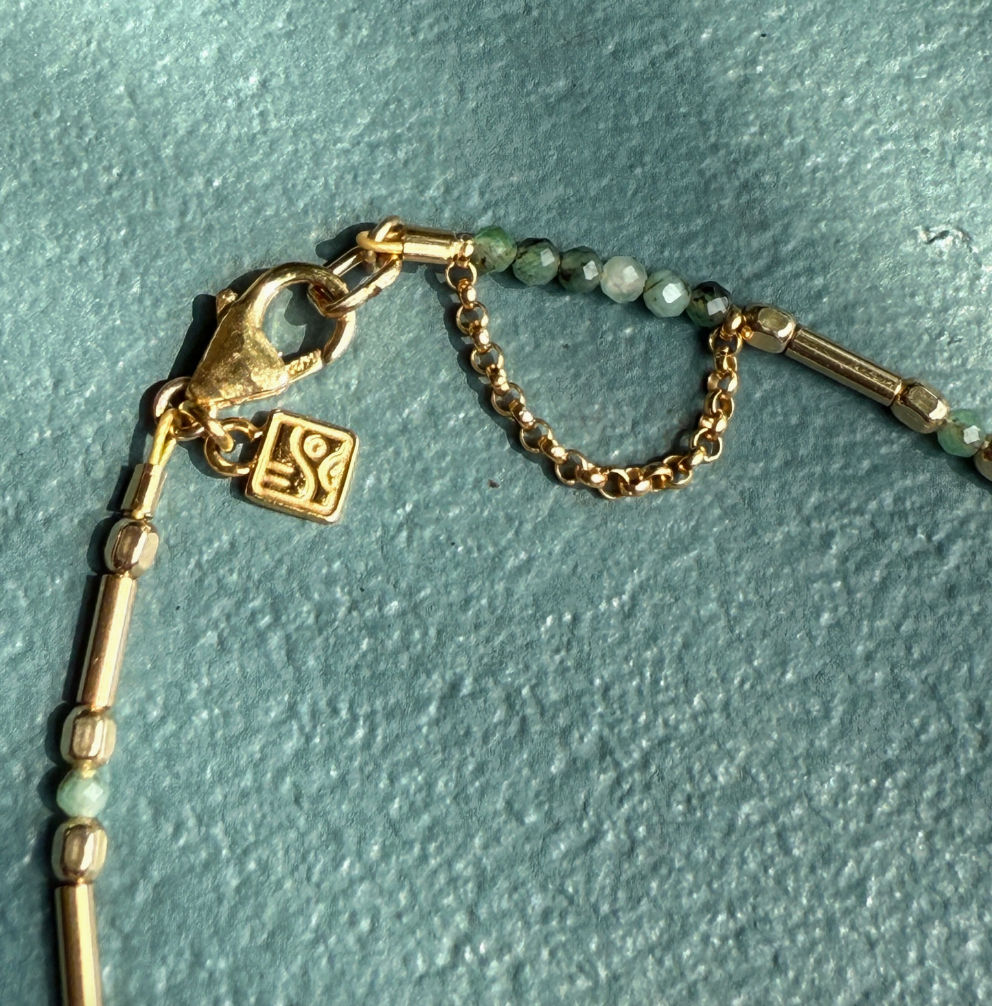 so niice Re Bracelet emerald gold fill
