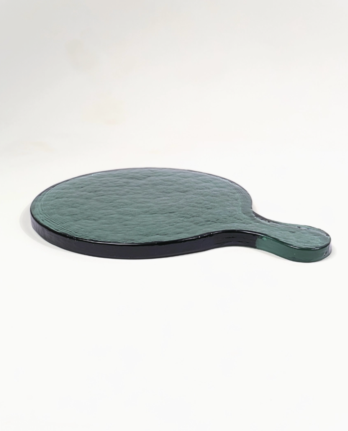 Round Hammered Glass Serving Platter