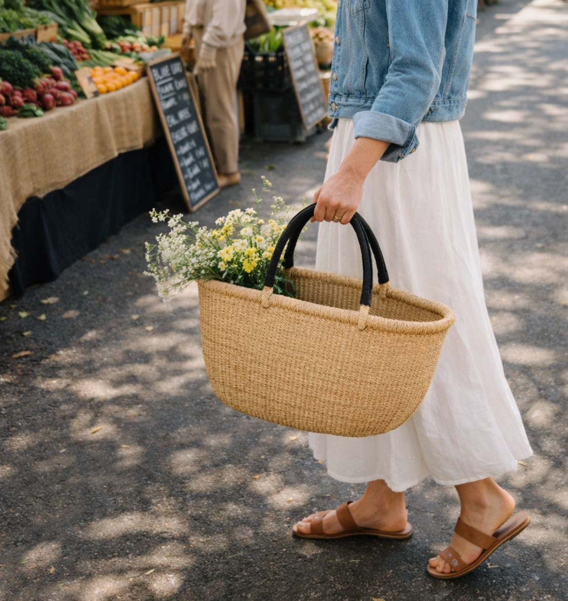 Handwoven Market Basket
