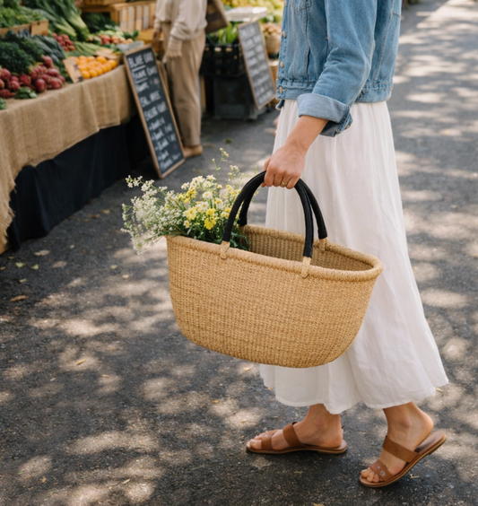 Handwoven Market Basket