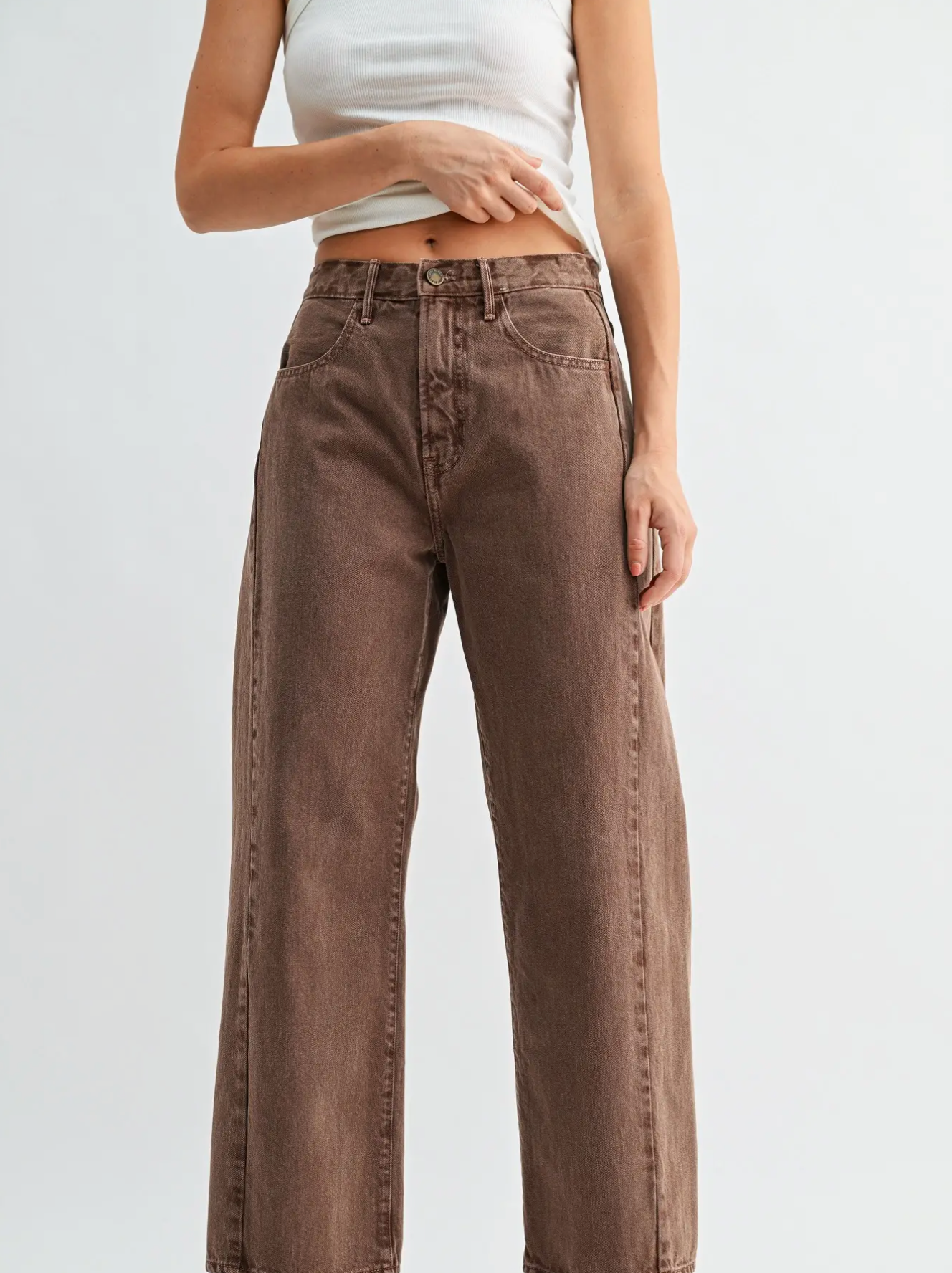 Twist Seam Barrel Jean