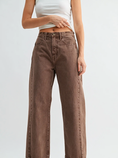 Twist Seam Barrel Jean