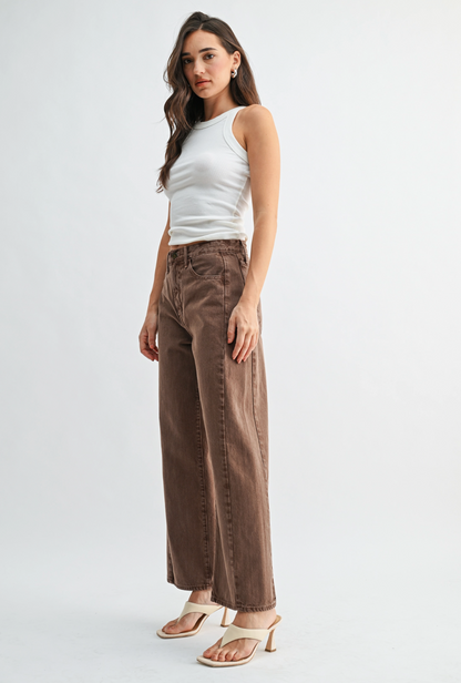 Twist Seam Barrel Jean