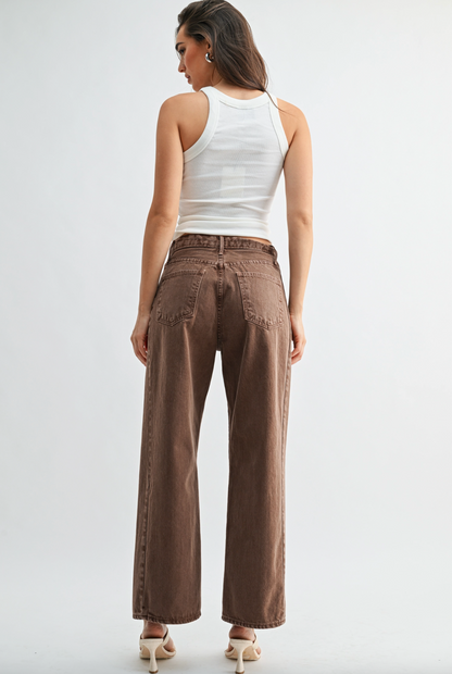 Twist Seam Barrel Jean