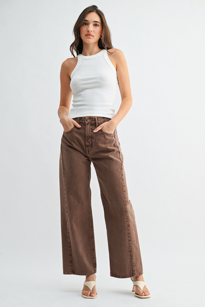 Twist Seam Barrel Jean