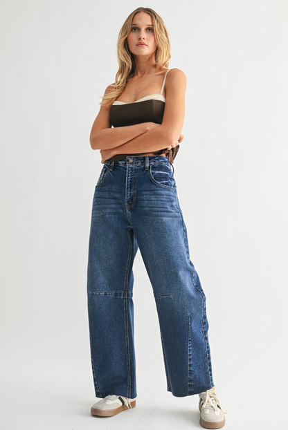 Seamed Barrel Jean