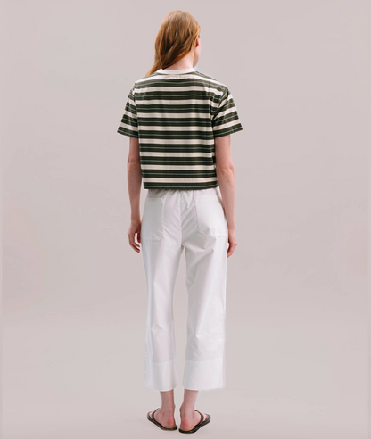 Striped Relaxed Cropped Tee