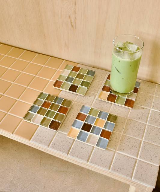 Earth Glass Tile Coaster