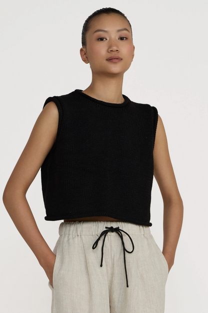Cropped Knit Tank Top