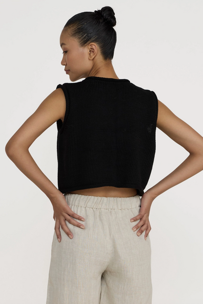 Cropped Knit Tank Top