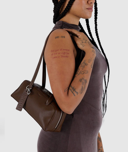 Recycled Leather Bowler Bag