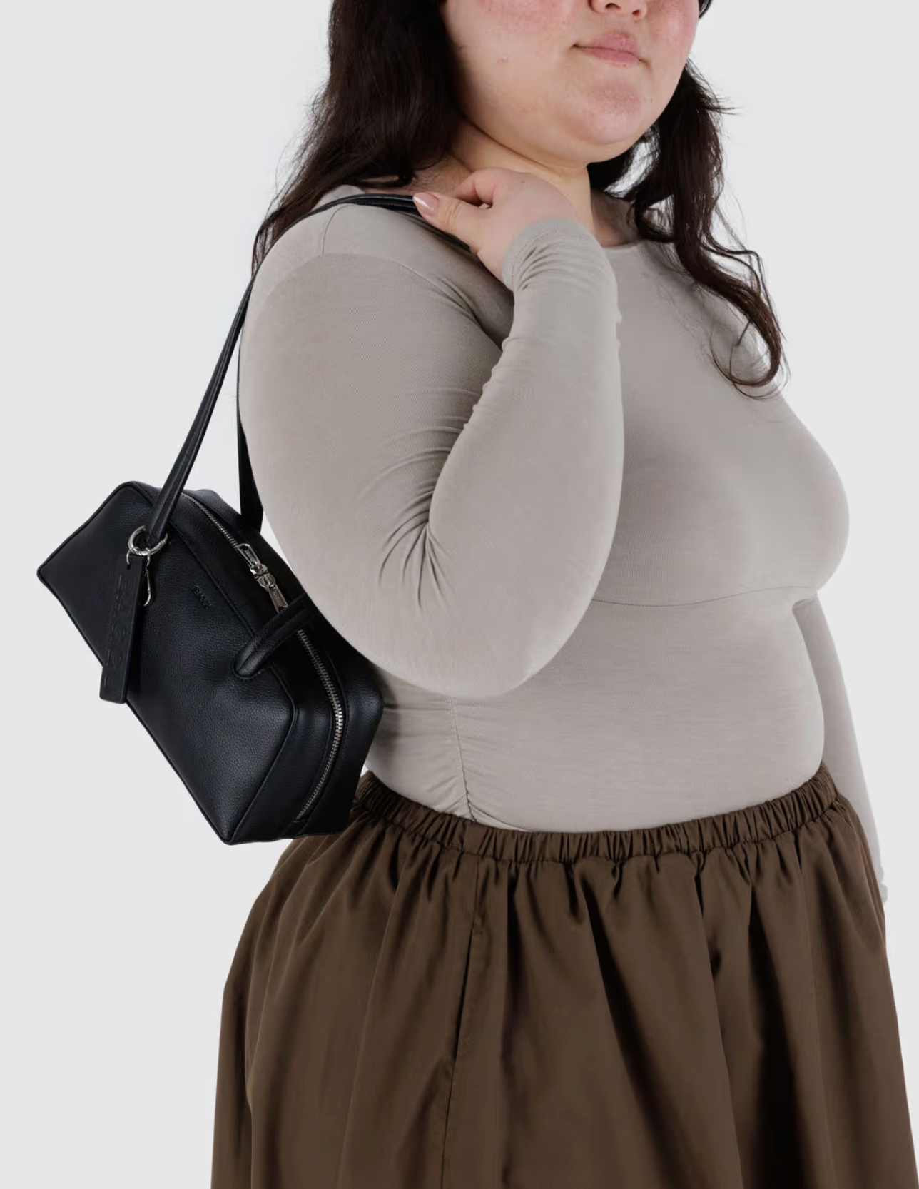Recycled Leather Bowler Bag