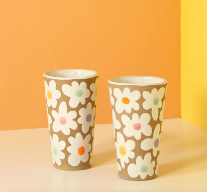 Glazed Stoneware Highball Tumbler