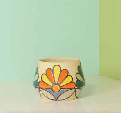 Glazed Stoneware Angled Planter