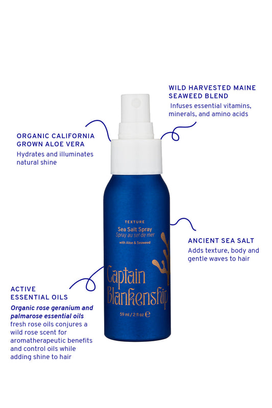 captain blankenship sea salt spray organic with aloe and seaweed
