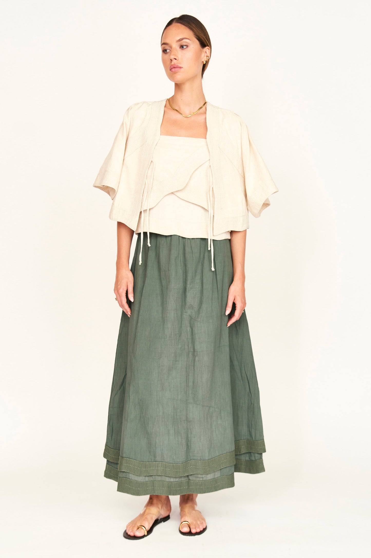 MIRTH Seychelles Top in Oat Fossil