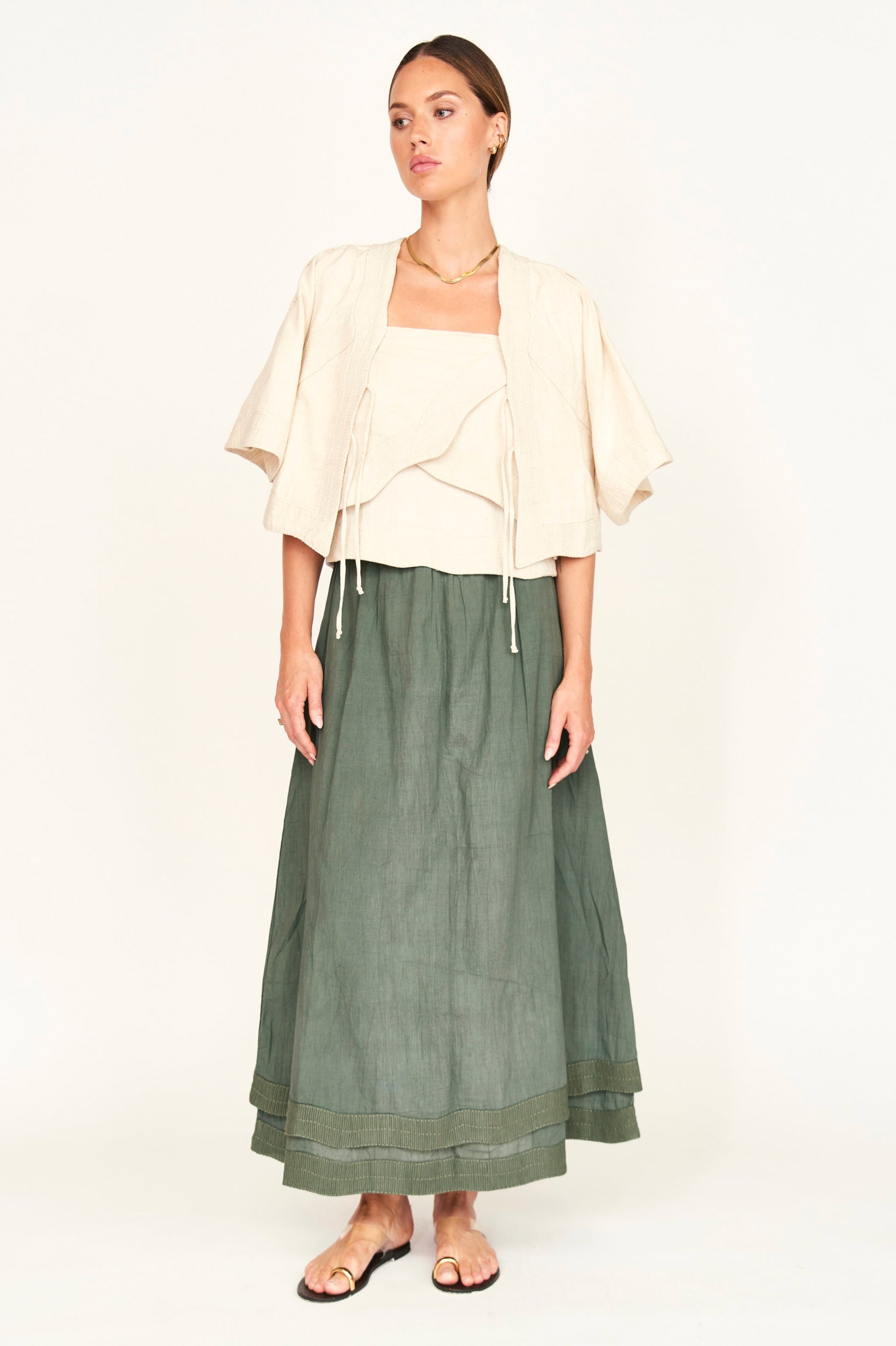 MIRTH Seychelles Top in Oat Fossil
