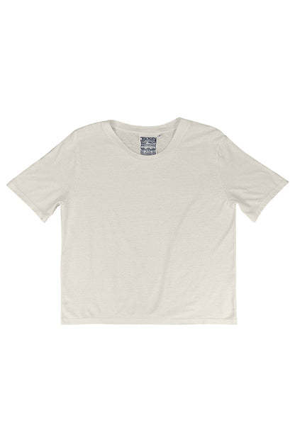 A classic, easy crop top that goes with anything and everything. Loose fitting, super soft hemp and organic cotton, we're sure it'll become a staple in your wardrobe! Sustainably made in Los Angeles.
