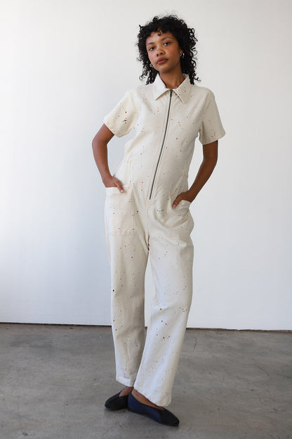 Utility Suit in Splatter Print