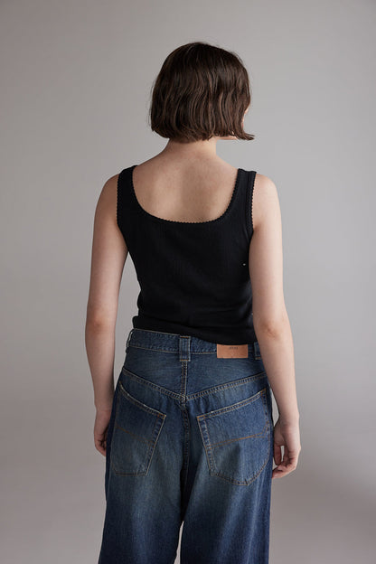 Buttoned Knit Tank