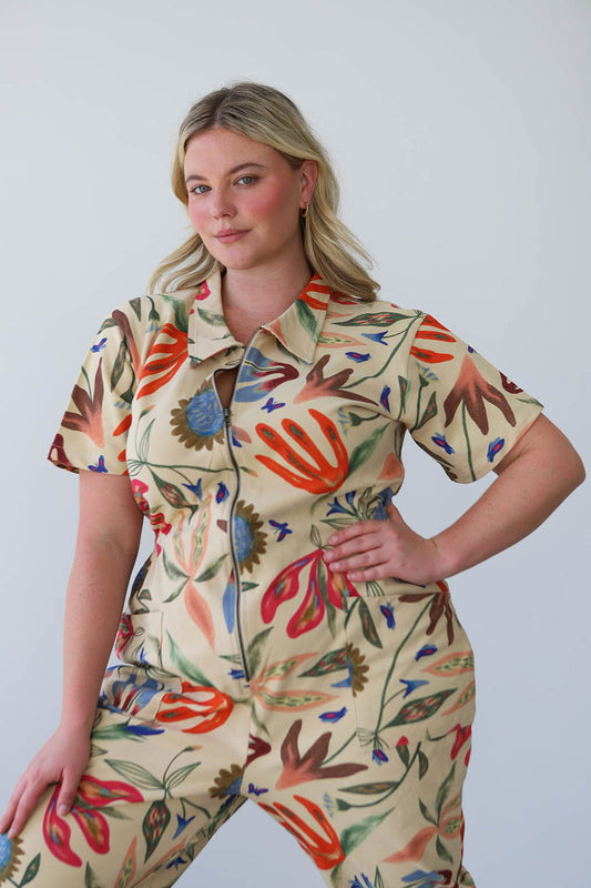 Utility Suit in Laura Burke Print