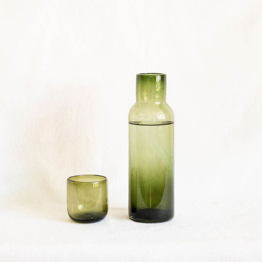 volverde Handblown Glass Bedside Carafe 