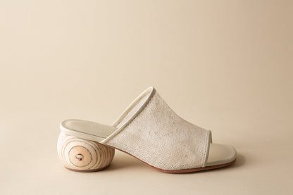 Mila Heeled Mule in Natural Jute