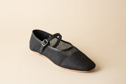Penny Ballet Flats in Coal Jute