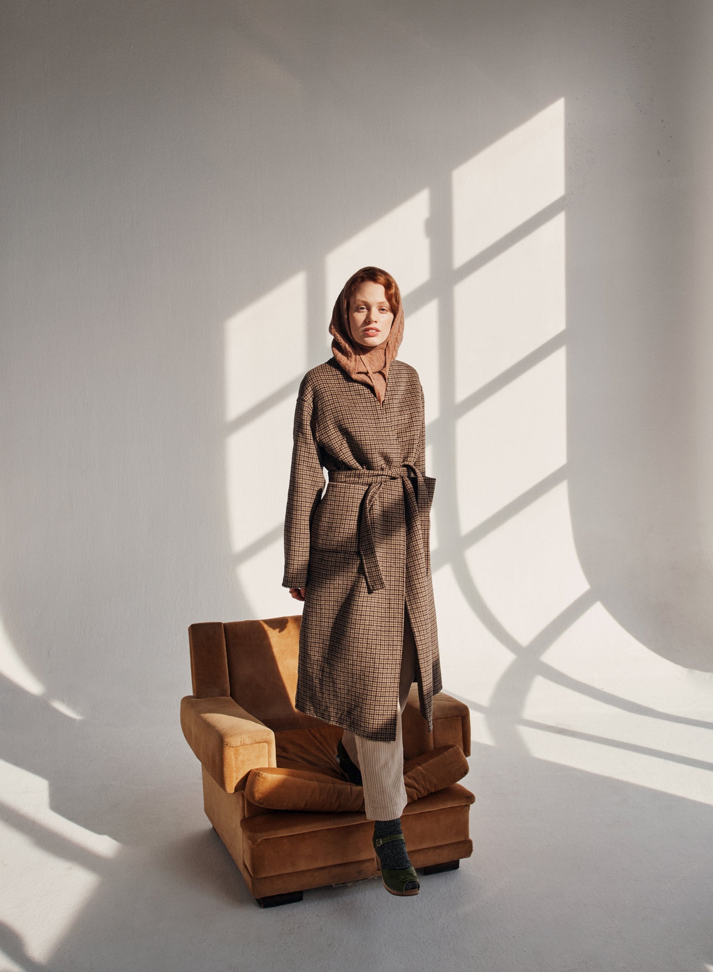 A celebrated addition to any winter wardrobe, the Marta Coat is the perfect blend of sophistication and practicality. Crafted from a herringbone wool for a timeless style and tailored silhouette, and complete with an adjustable tie waist for a flattering fit.