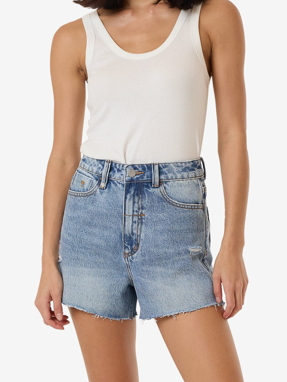 Erica Shorts in Tempest Blue Thrashed