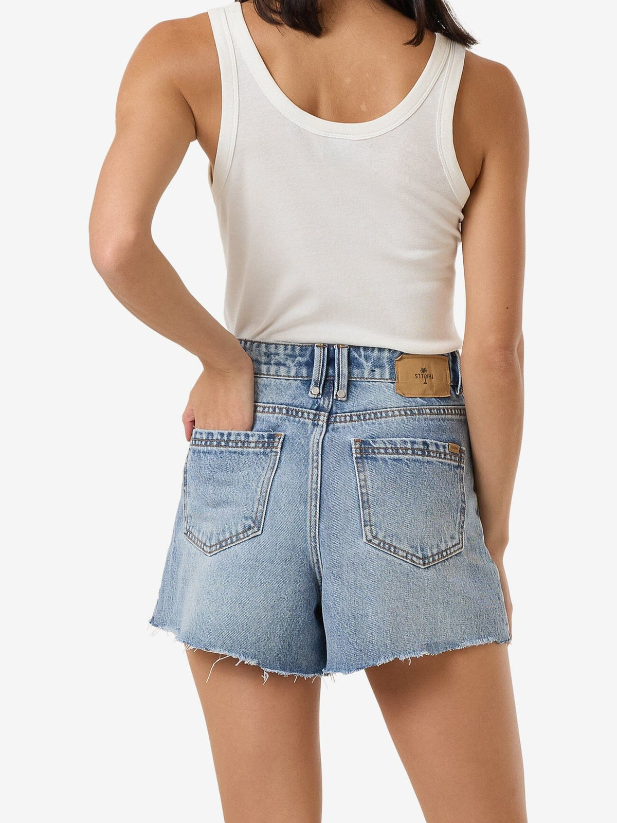 Erica Shorts in Tempest Blue Thrashed